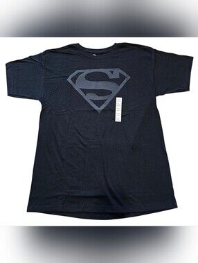 Superman Black Men's Graphic Tee - Size Large, New
